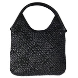 Women's handwoven leather tote bag handcrafted by SOVR Leather