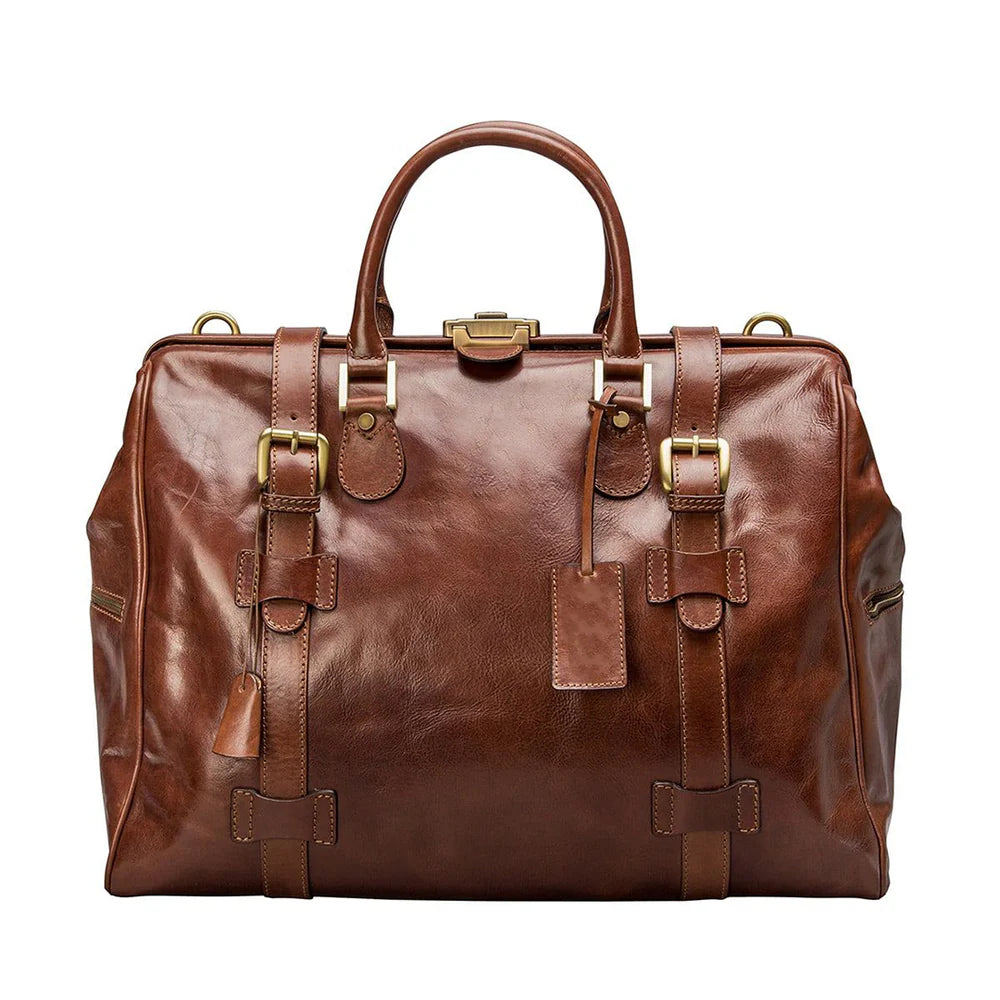Luxury leather doctor bag handcrafted by SOVR Leather