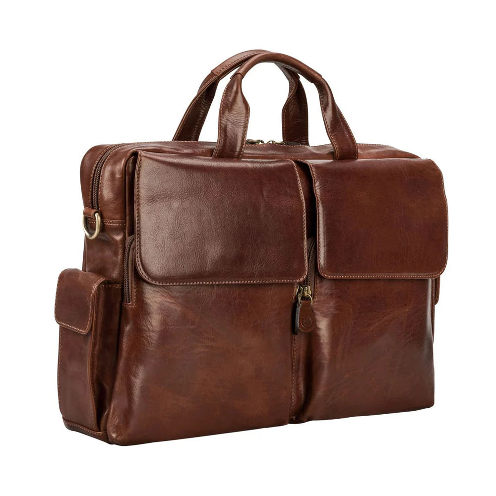 Men's genuine leather document case for business by SOVR Leather