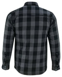 Men's Long Sleeve Motorcycle Flannel Shirt