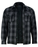 Men's Long Sleeve Motorcycle Flannel Shirt