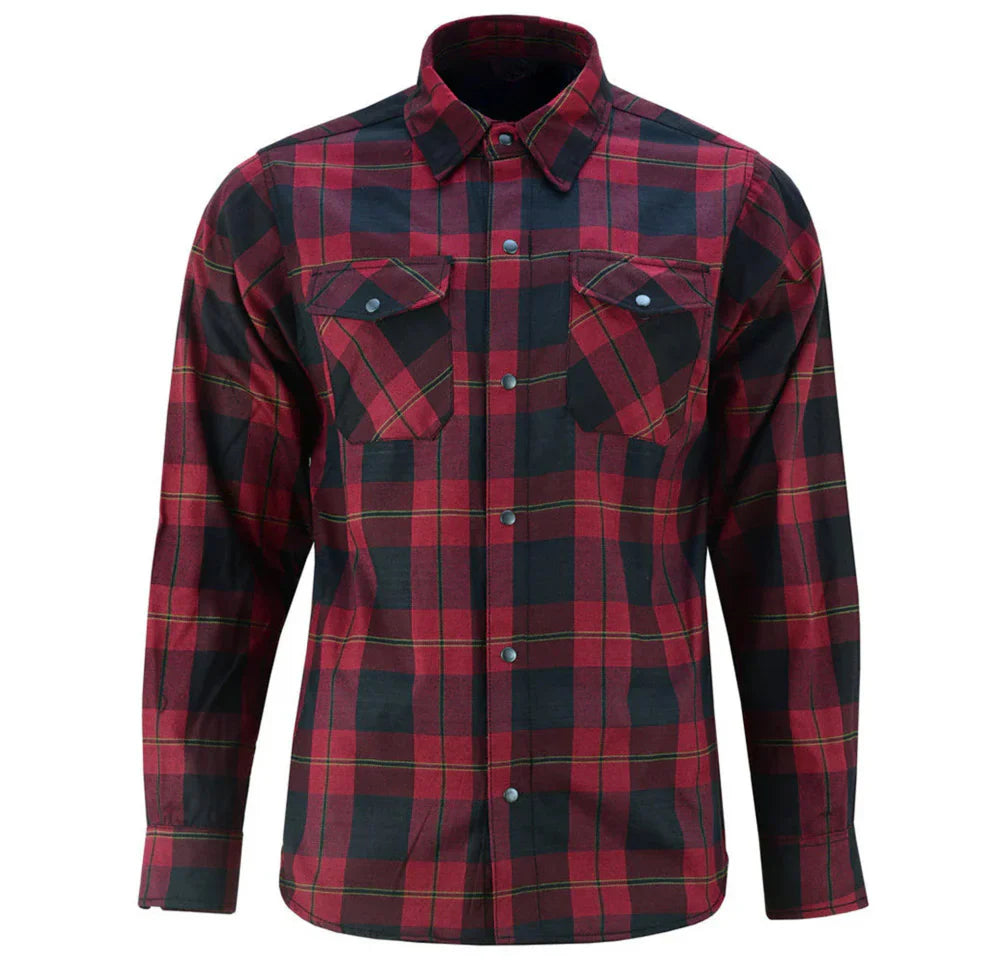 Men's Motorcycle Flannel Shirt – Multipack Options