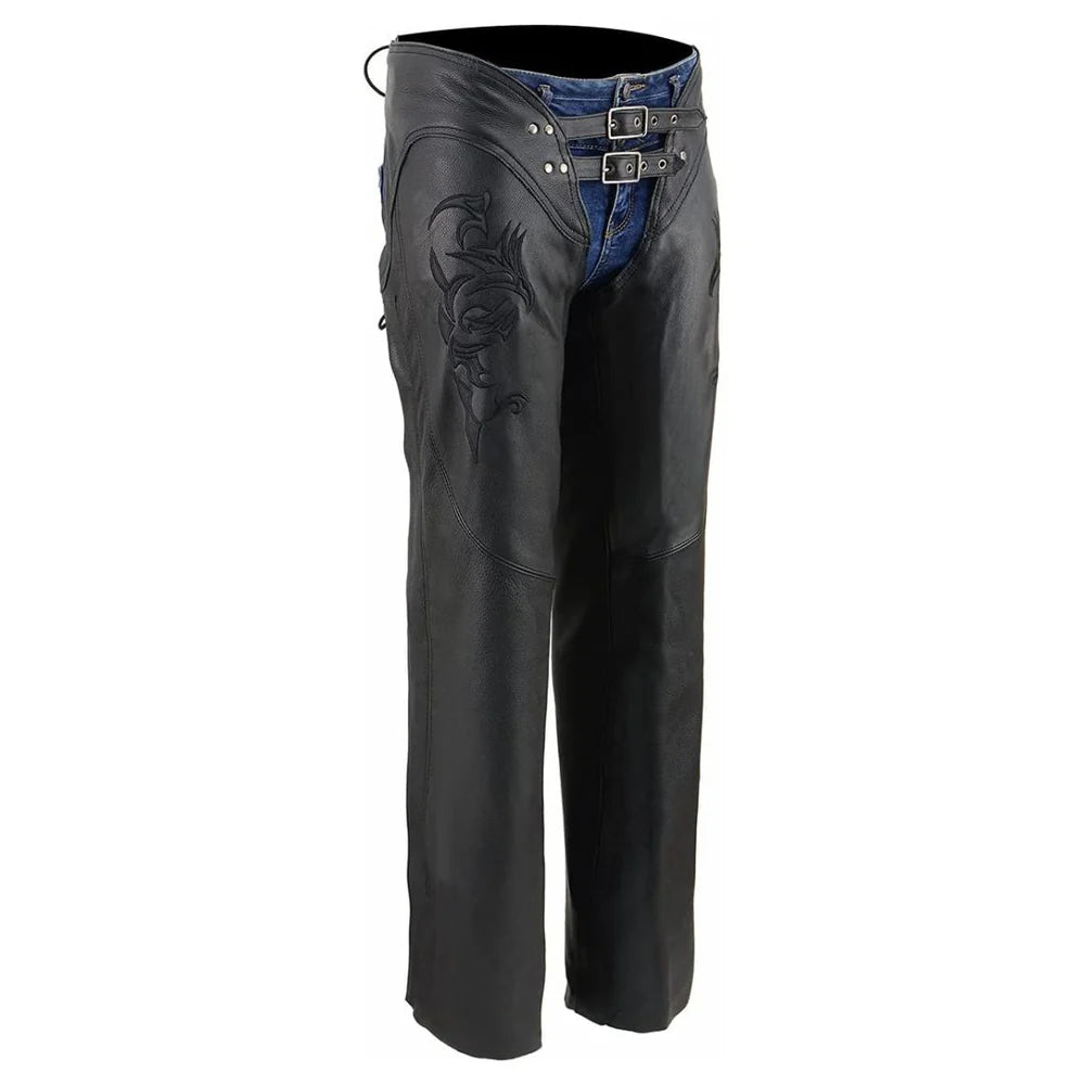Milwaukee Women's Low Rise Double Buckle Leather Chaps
