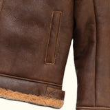 Shearling Genuine Leather Bomber Jacket