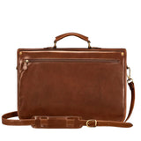 The Royal Pursuit Handmade 17" Genuine Leather Laptop Briefcase Satchel