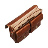 The Royal Pursuit Handmade 17" Genuine Leather Laptop Briefcase Satchel