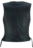 Raven Women's Genuine Leather Motorcycle Vest