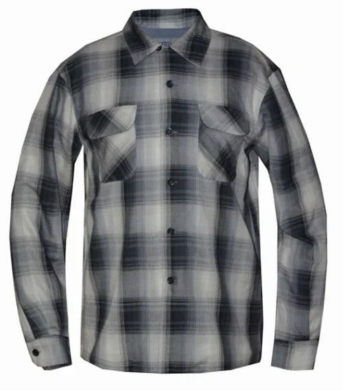 Shadow Men's Black & Grey Long Sleeve Flannel Shirt
