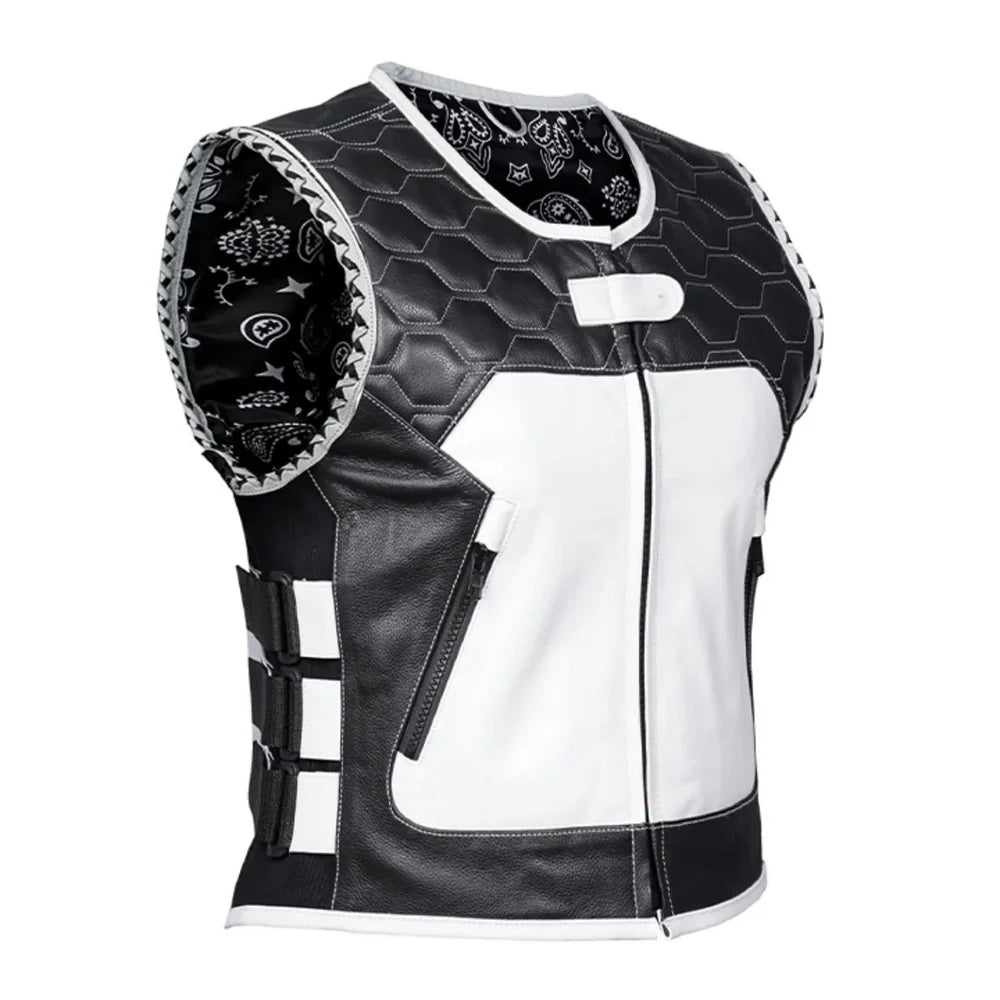 Shadow Pearl Women's Genuine Leather Motorcycle Vest
