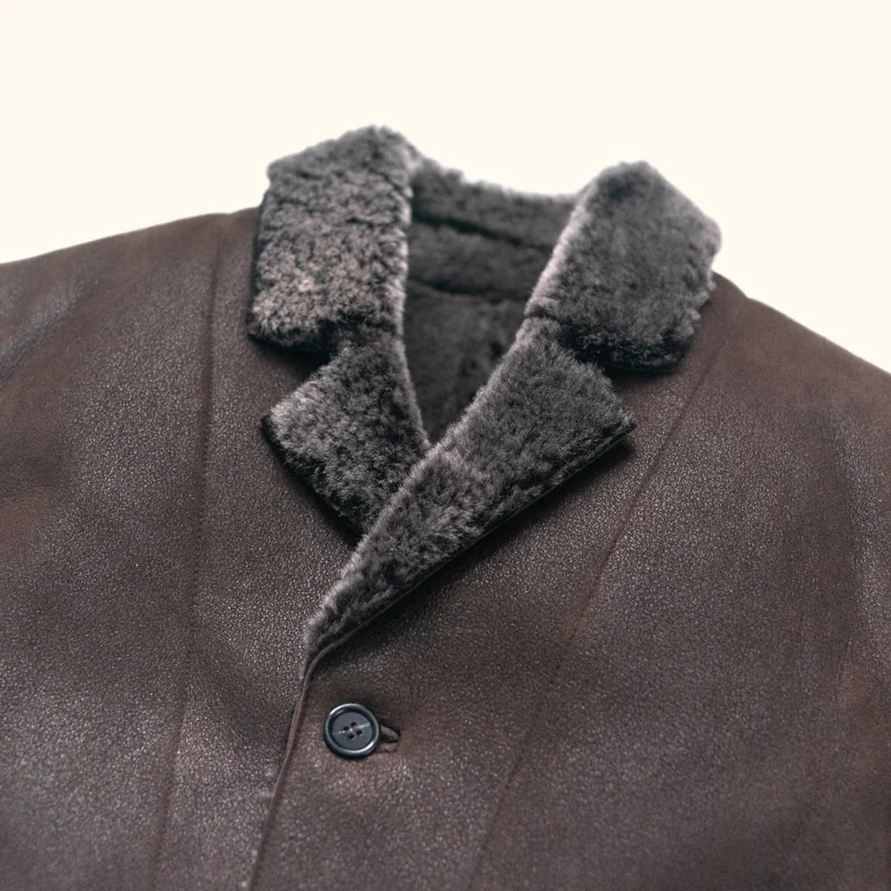 Shearling Dinner Blazer – Wool Shearling Luxury Jacket