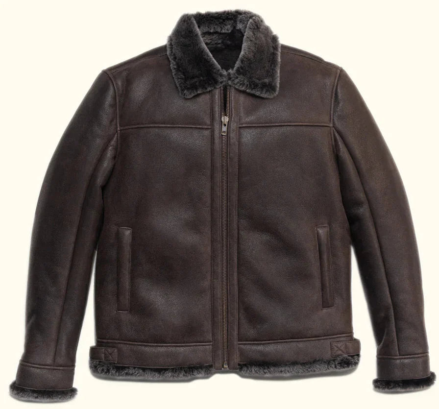 Men’s Merino Shearling Leather Jacket – Premium Turkish Jacket