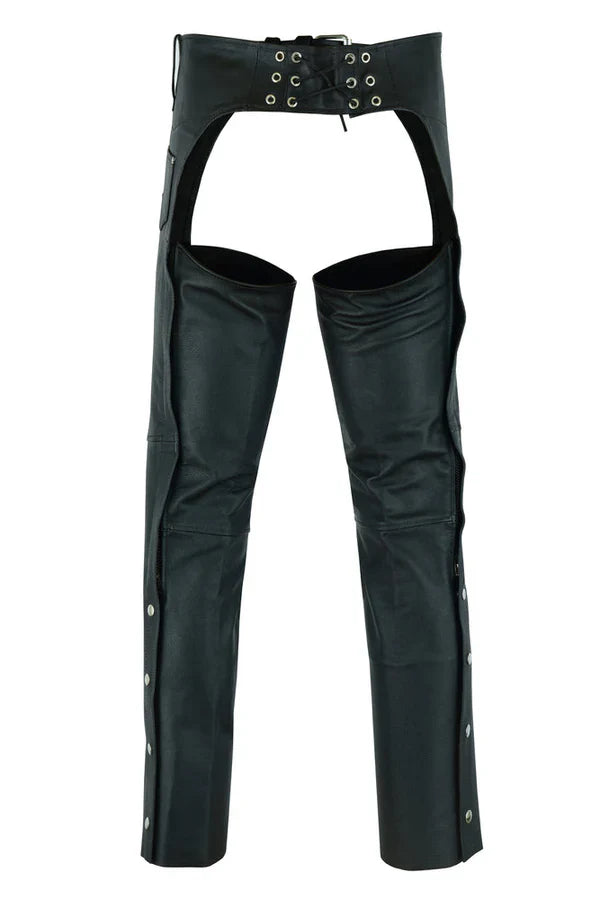 Silver Streak Unisex Genuine Leather Motorcycle Chaps
