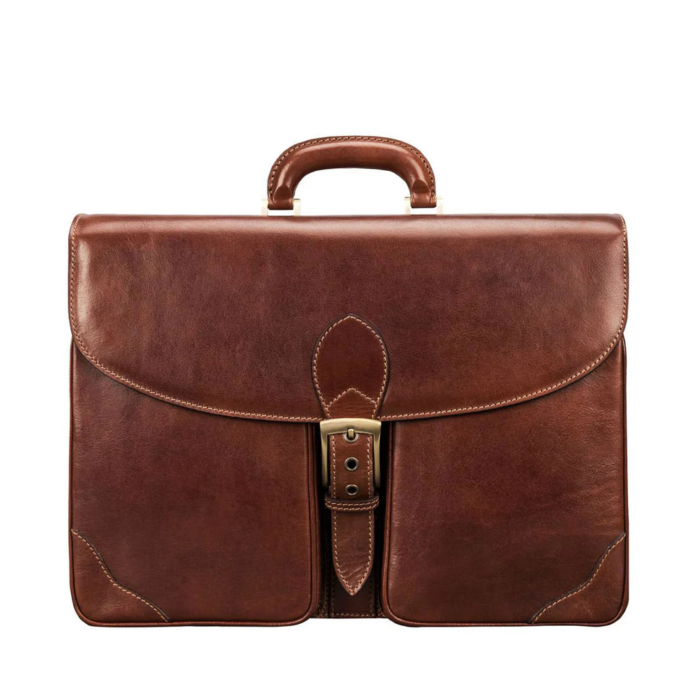 The Gladiator Handmade Large Men's Genuine Leather Briefcase