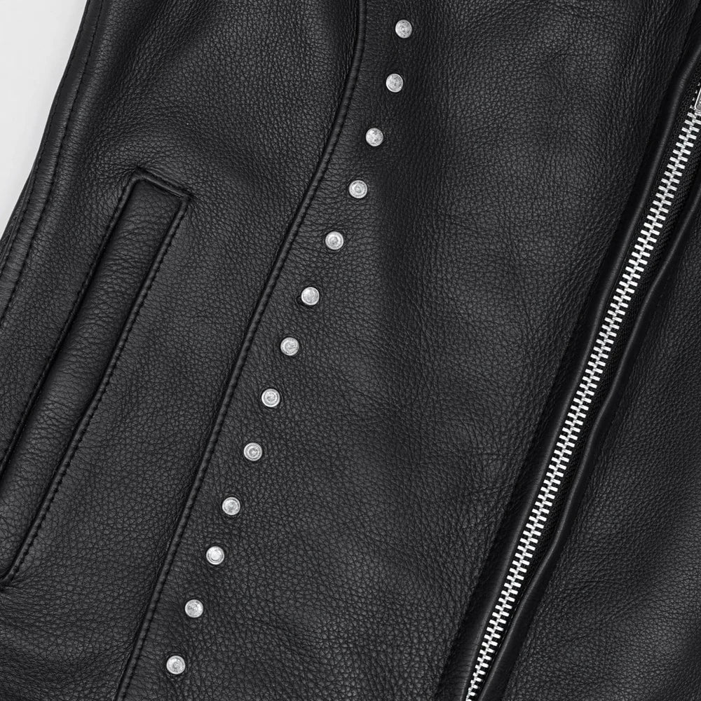 Biker Babe Women's Genuine Leather Motorcycle Vest