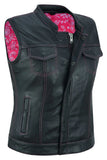 Orchid Women's Genuine Leather Motorcycle Vest
