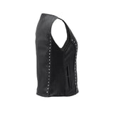 Biker Babe Women's Genuine Leather Motorcycle Vest