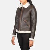 Brown Leather Shearling Jacket