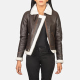 Brown Leather Shearling Jacket