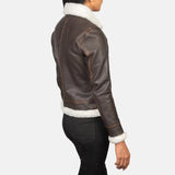 Brown Leather Shearling Jacket
