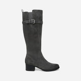 Women's Wide Calf Knee-High Genuine Leather Western Riding Boots