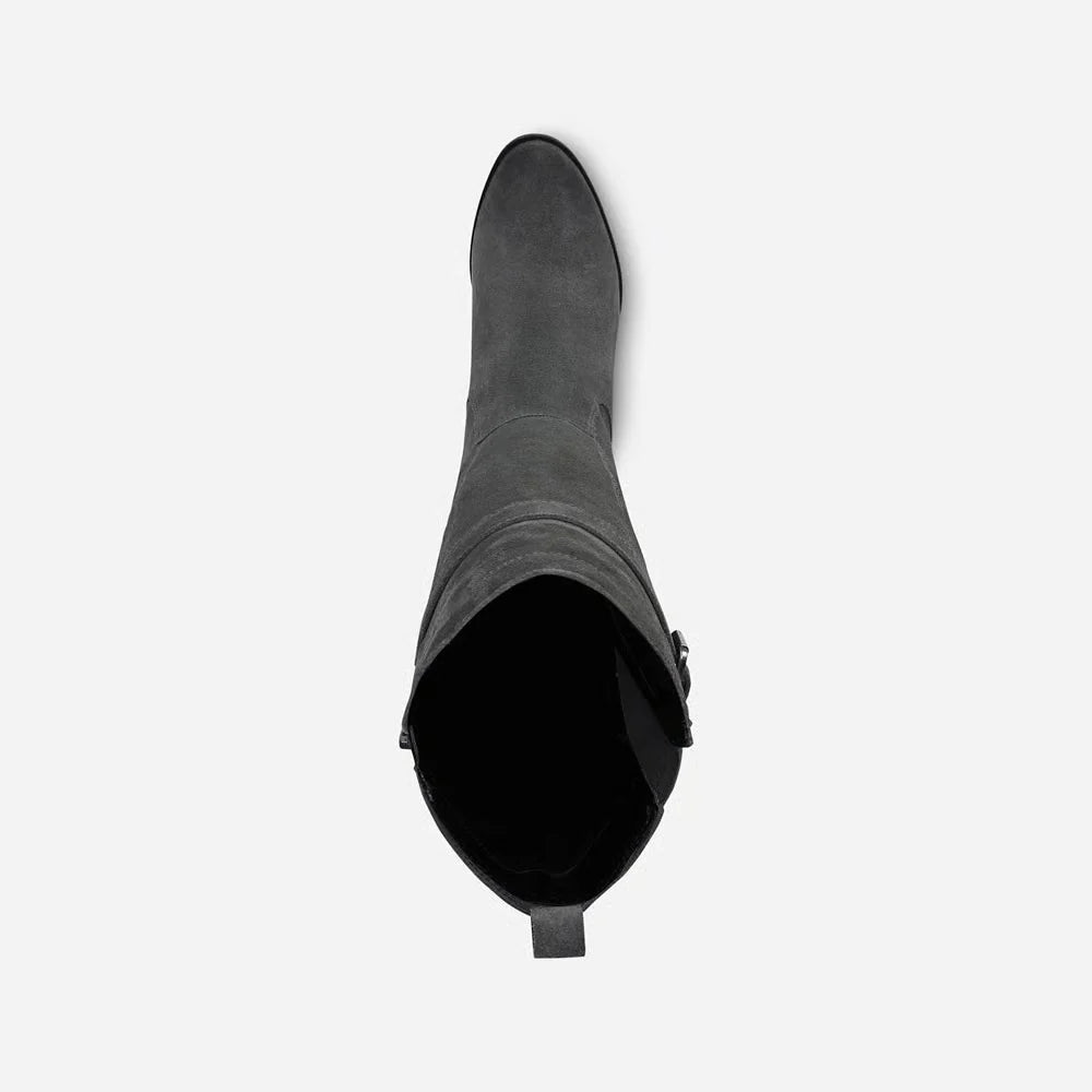 Women's Wide Calf Knee-High Genuine Leather Western Riding Boots