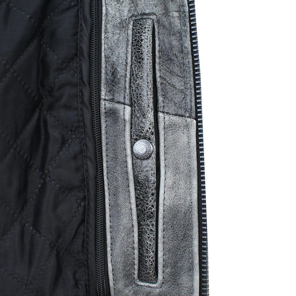 Men’s Black Full Grain Leather Motorcycle Jacket