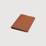 Back view of men's brown textured slim leather wallet