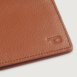 Close-up of premium textured genuine leather and fine stitching