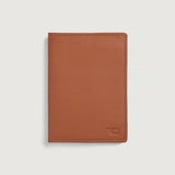 Men's brown textured genuine leather slim wallet front view by SOVR Leather