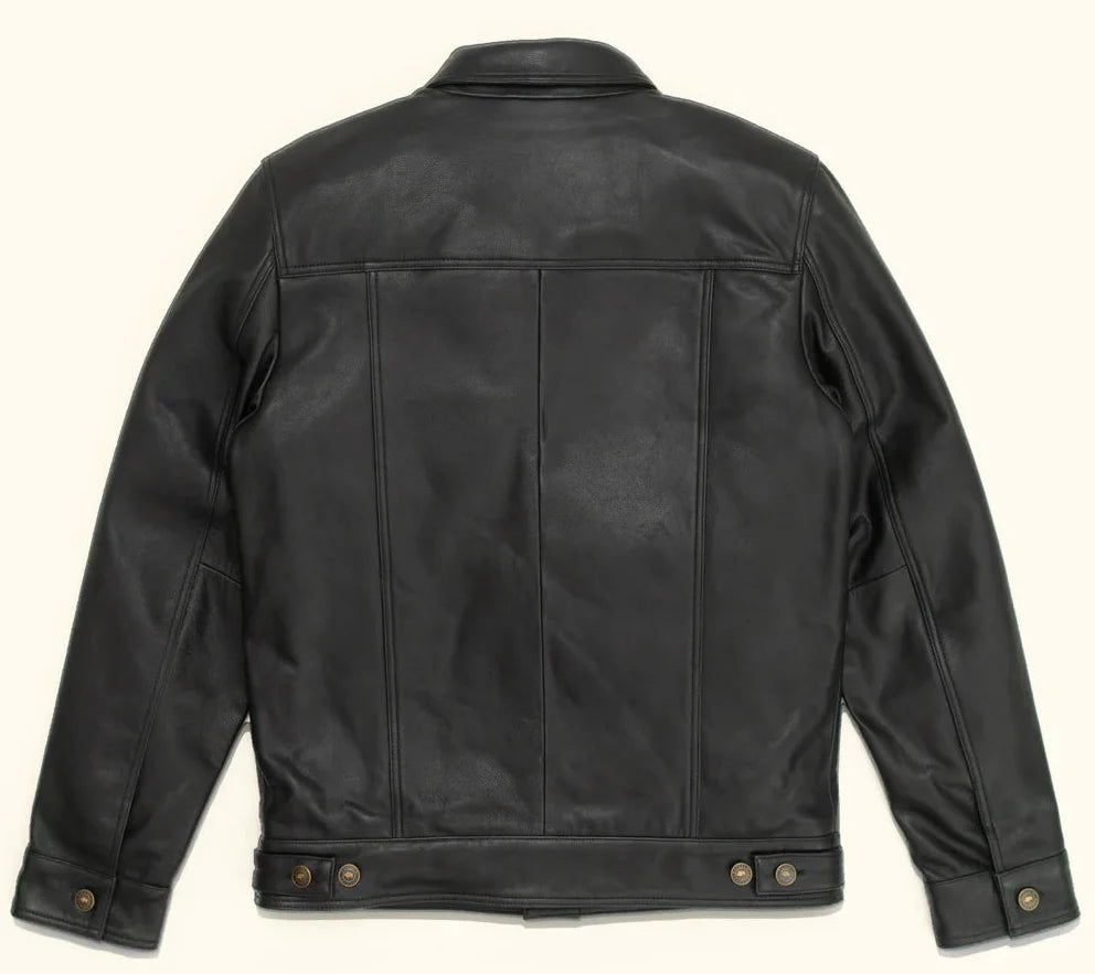 Black Leather Jacket – Full-Grain Goat Leather Men's Jacket