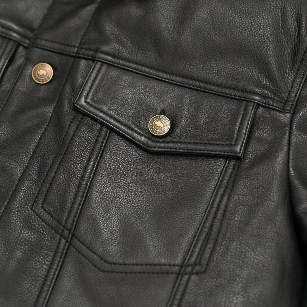 Black Leather Jacket – Full-Grain Goat Leather Men's Jacket