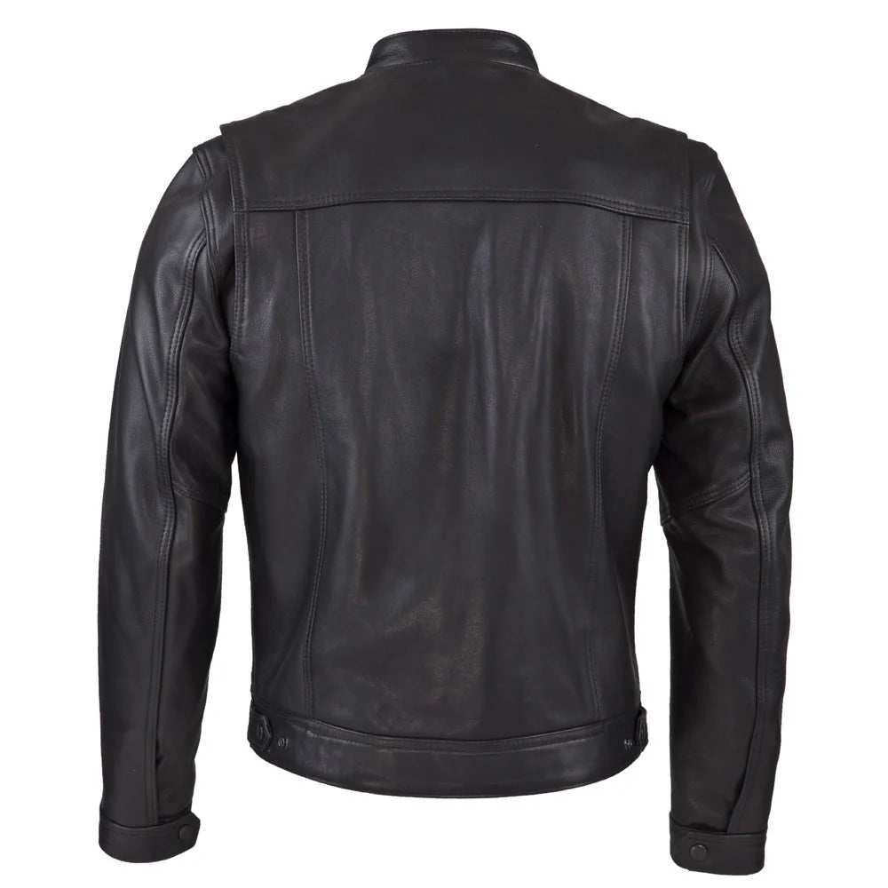 Men’s Leather Rebel Jacket – Leather Biker Jacket with Full-Grain Cowhide