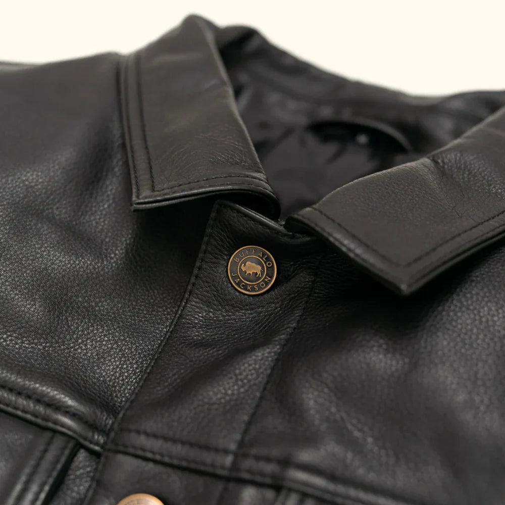 Black Leather Jacket – Full-Grain Goat Leather Men's Jacket