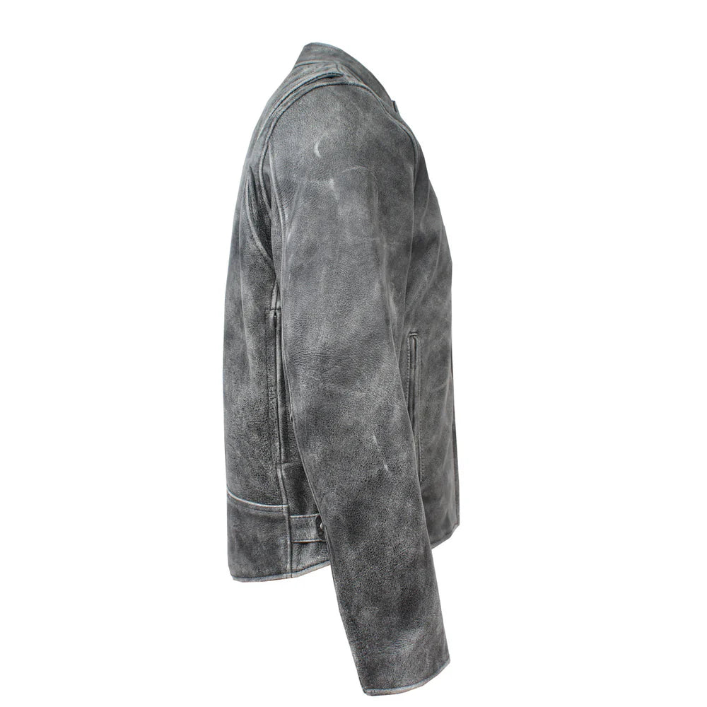 Men’s Black Full Grain Leather Motorcycle Jacket