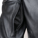 Men’s Leather Motorcycle Jacket All-Season Riding Jacket with Ventilation